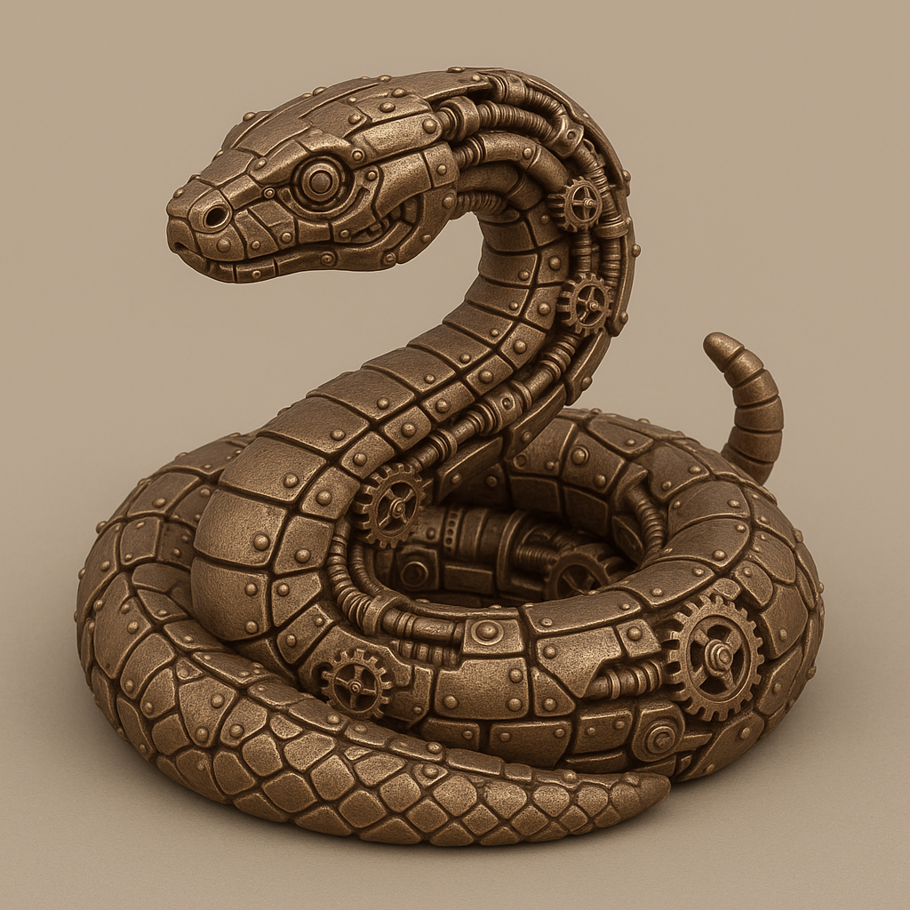 Steampunk Mechanical Snake