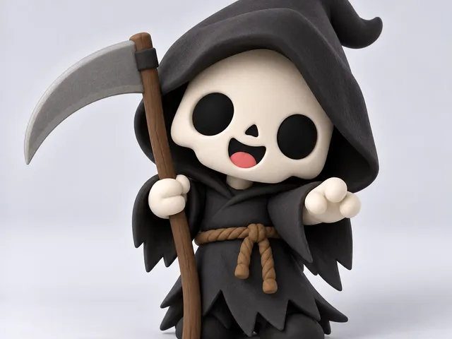 Cute Skeleton Grim Reaper – Chibi Halloween Figure