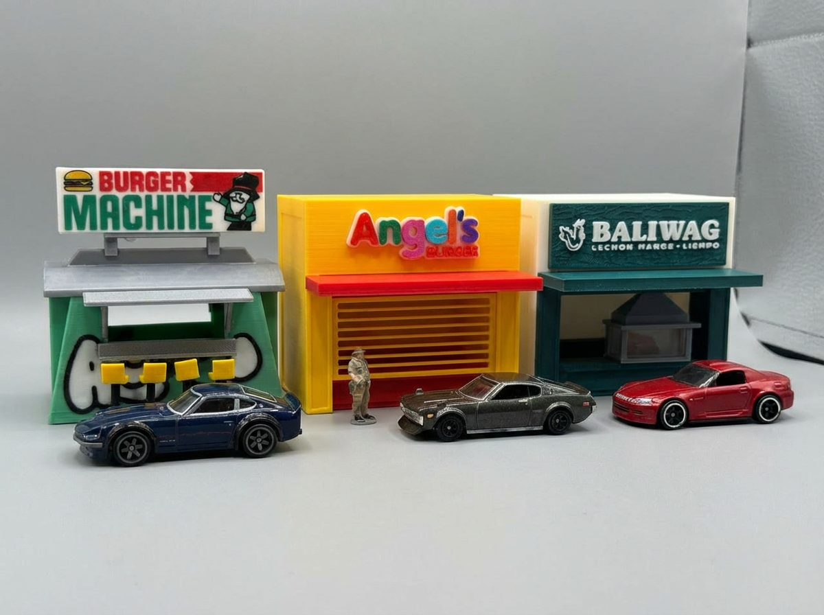 1/64 Angel's Burger Diorama 3D model