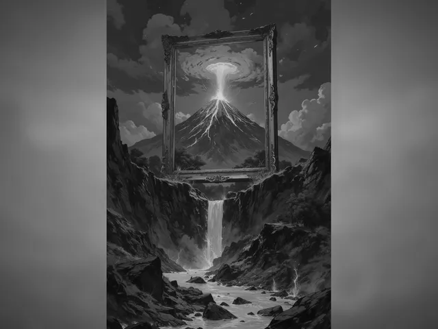 Glass View Mountain Hueforge