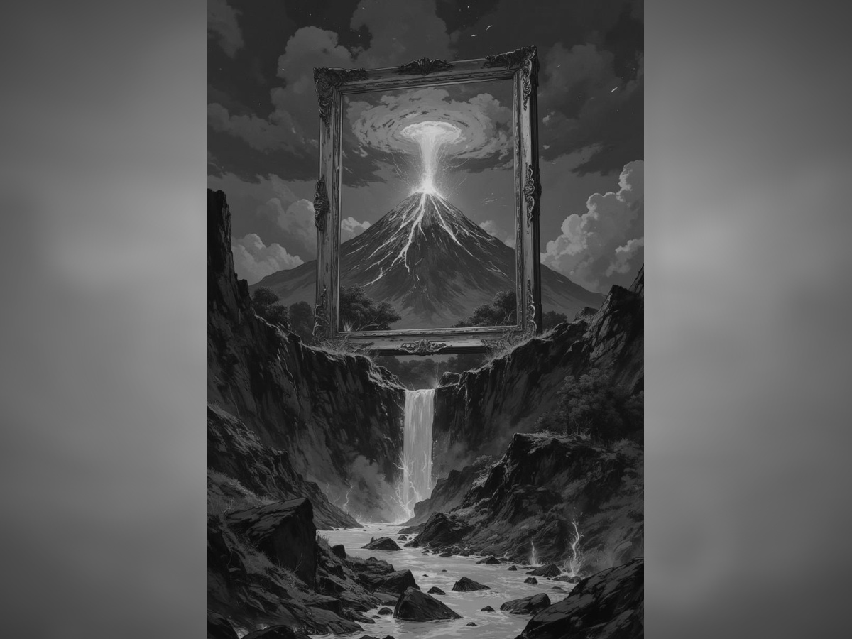 Glass View Mountain Hueforge
