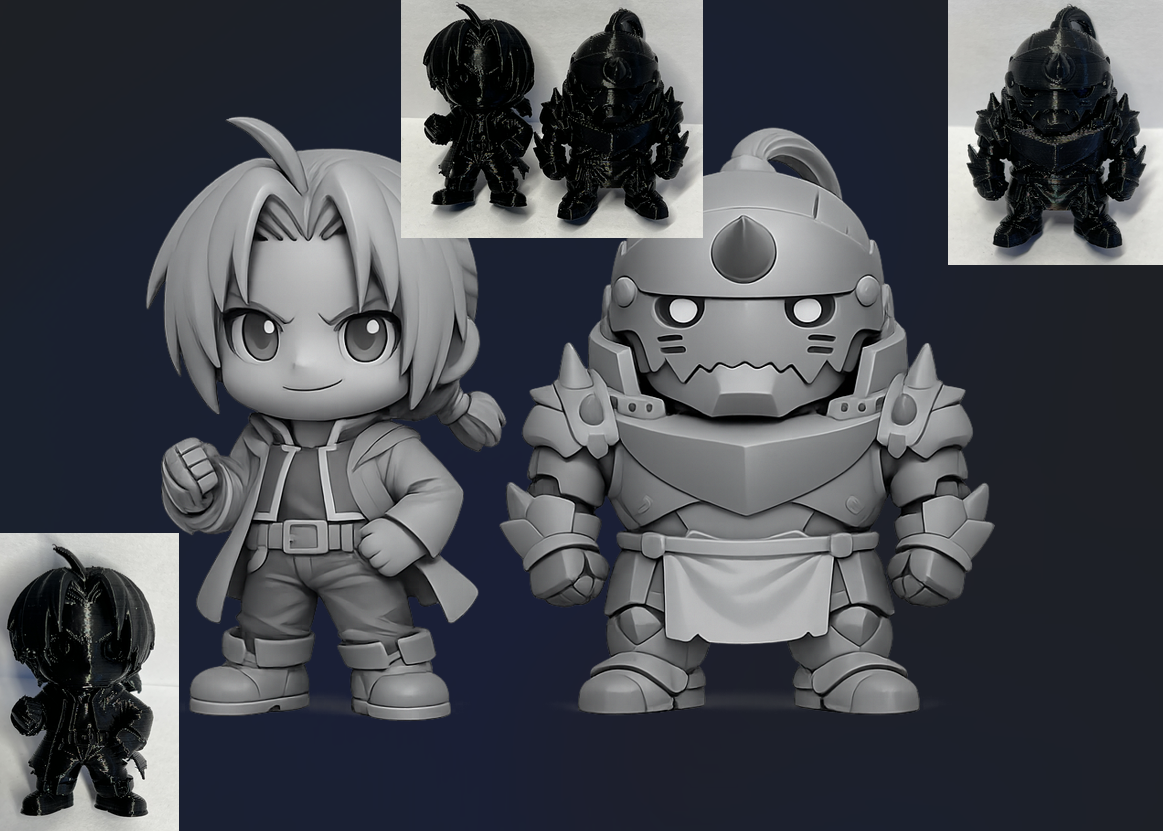 Chibi Edward & Alphonse Elric (Fullmetal Alchemist)