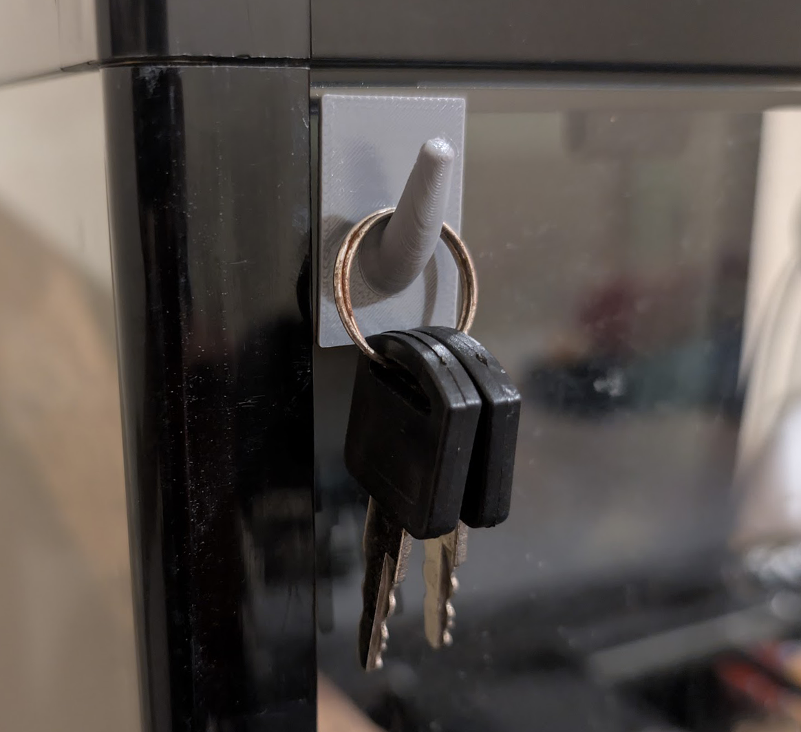 Key hook for double sided tape 3D model