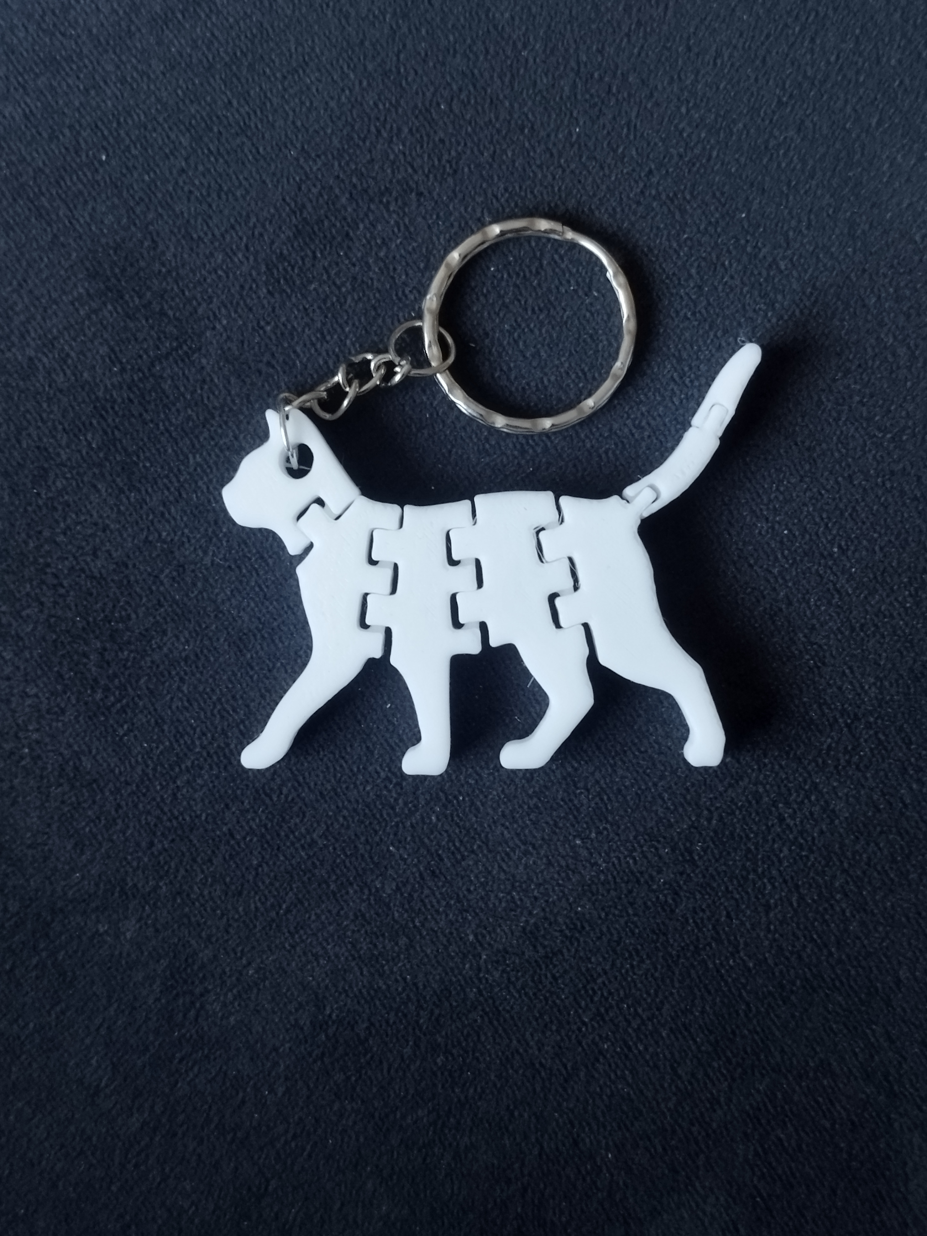 Articulated Cat Keychain – Flexible 3D Printed Cat