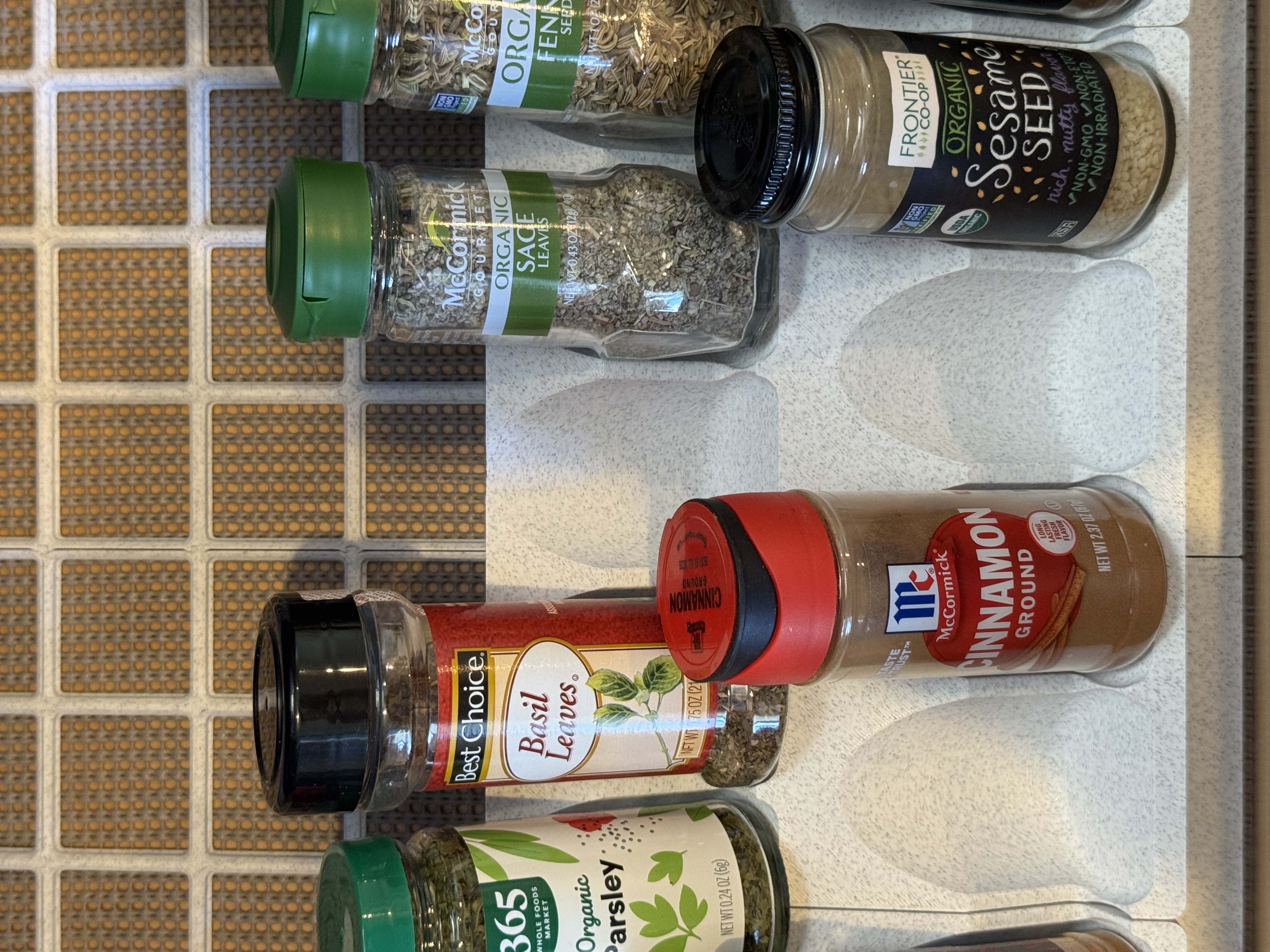 Gridfinity Drawer Spice Rack (51mm)