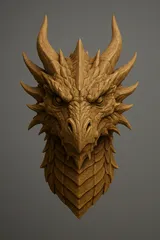 Wall-Mounted Dragon Head Decor