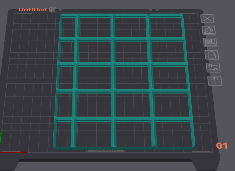 Fractional gridfinity expanded expanded 3D model thumbnail