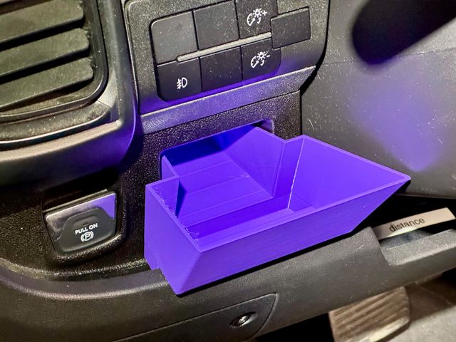 RAM Promaster Van Removable Storage Cubby for left of Steering Wheel, preview image from the creator on Printables