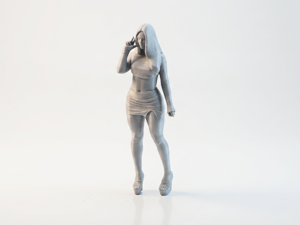 Miniskirt Lady Figurine Female Figure 3D Printable