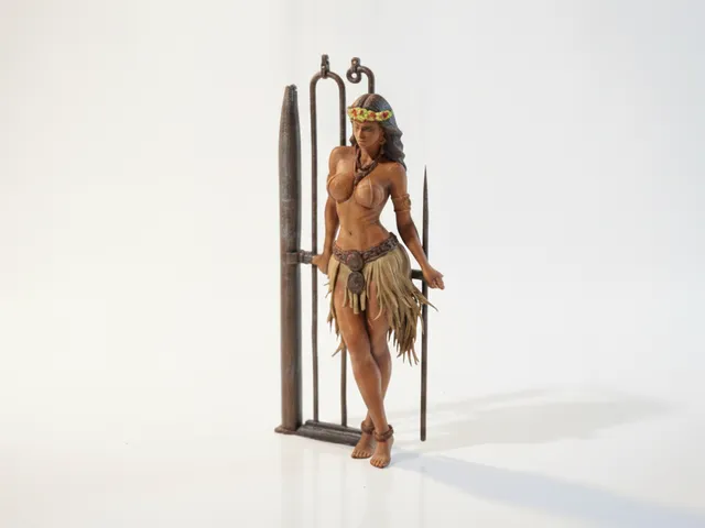 Lady Posing Elegant Female Figurine 3D Printable