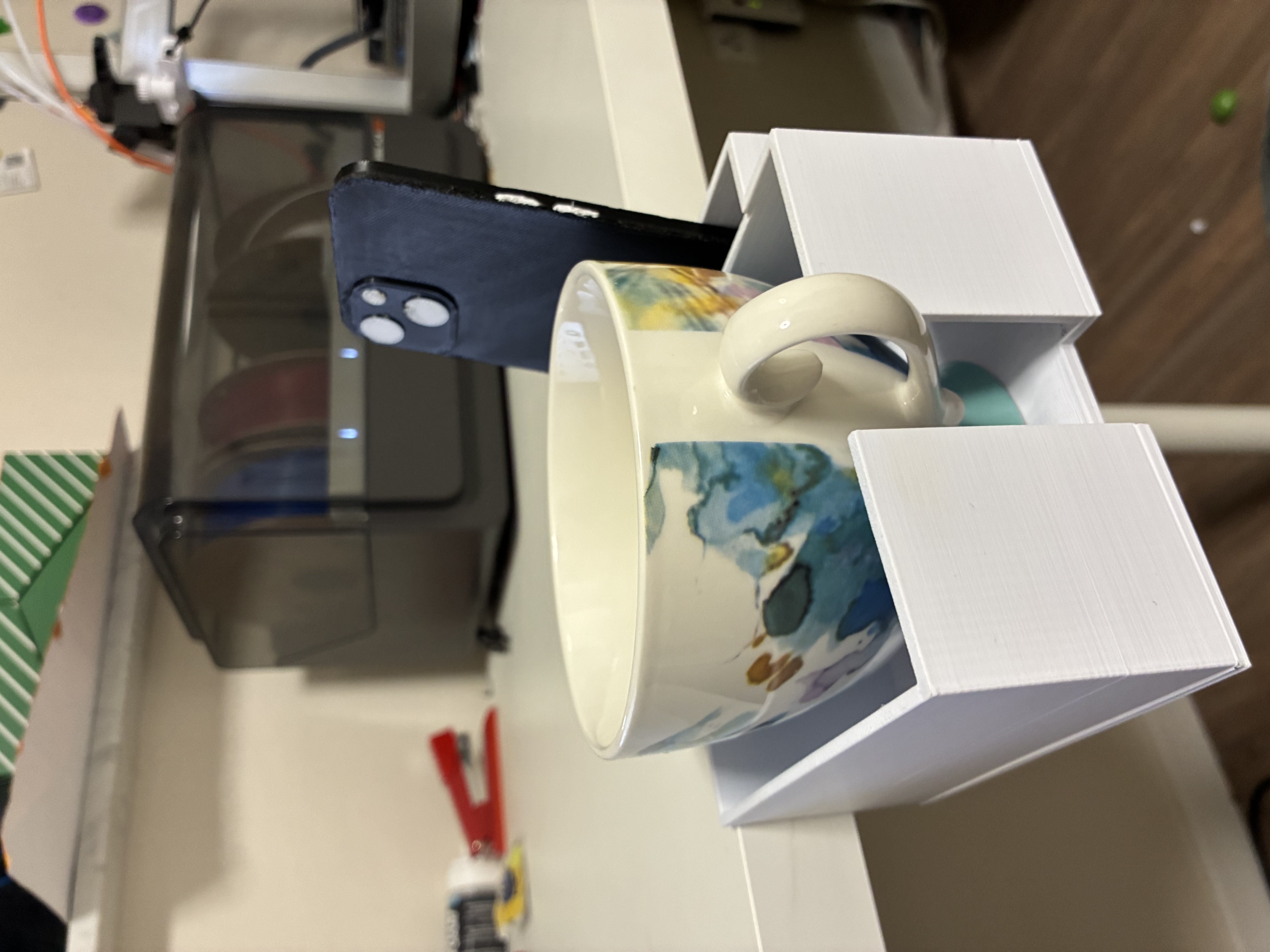 desk cupholder for phone and mug (for any sized desk)
