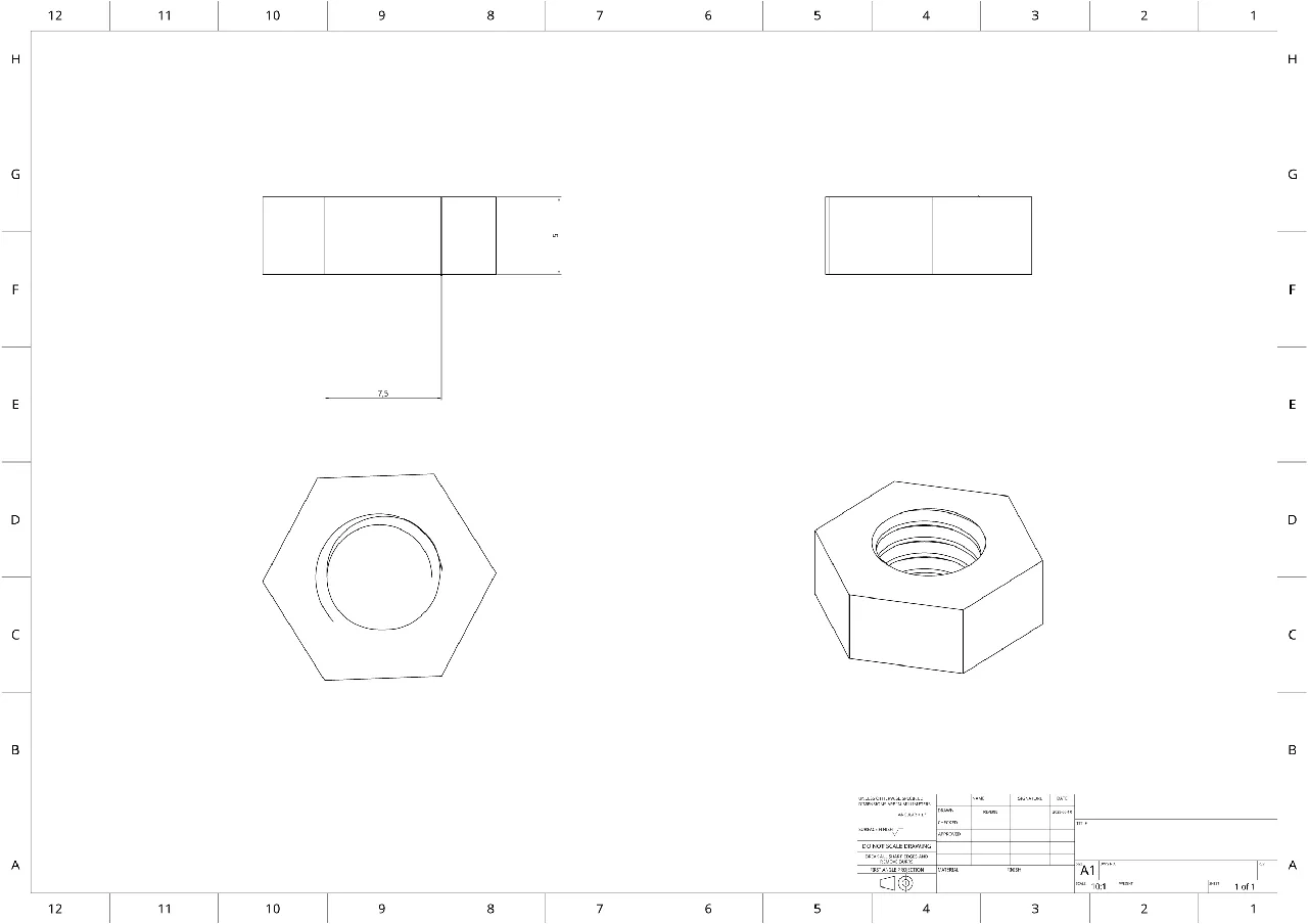 M8 × 1.25 mm Screw and Nut (3D Printable, ISO Metric Thread) by Tim |  Download free STL model | Printables.com