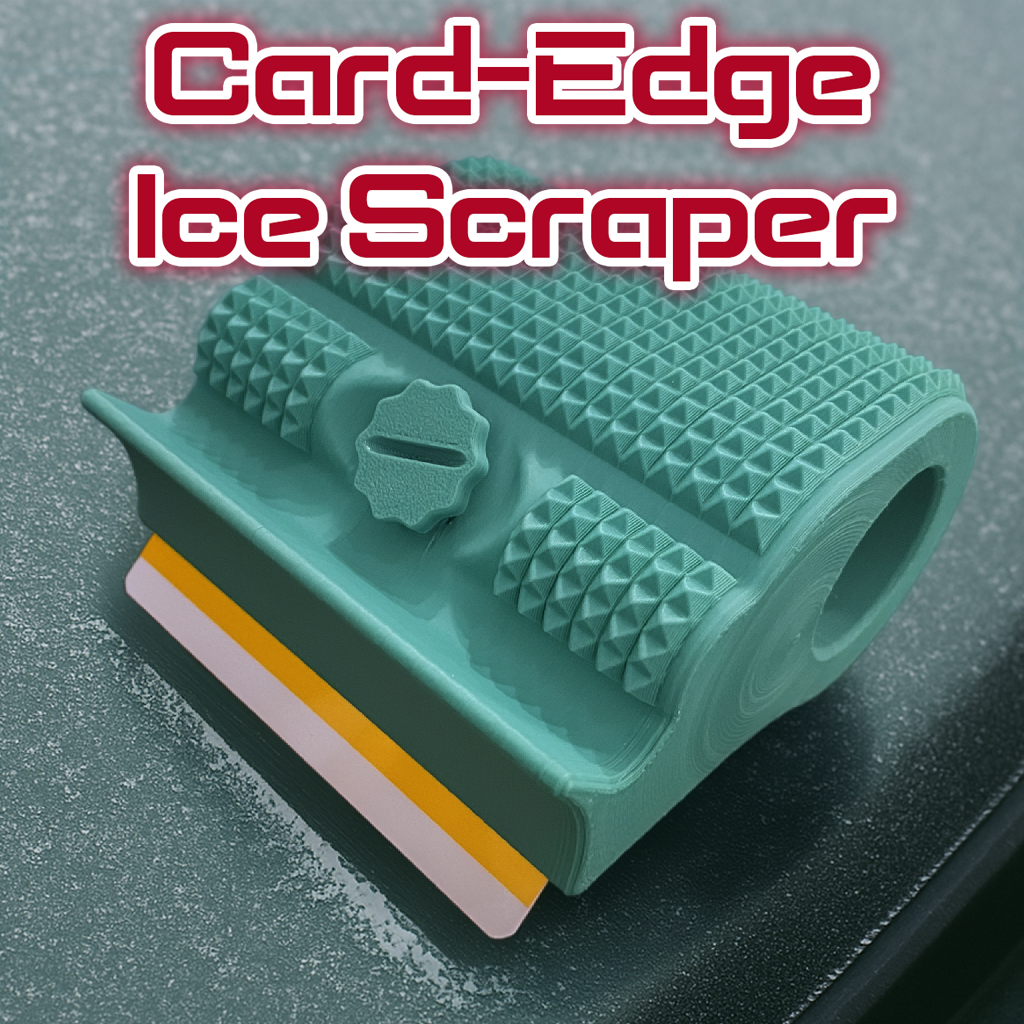 Card-Edge Ice Scraper - Gift Card Windshield Scraper Holder