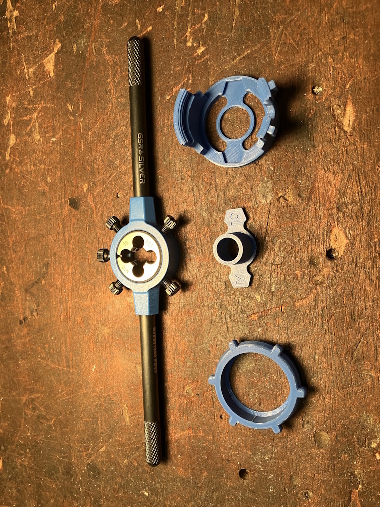 Metric 25x9mm Hand tapping Die holder Guide w/ Fastening Plug and 3-10mm Plain Bearing Set