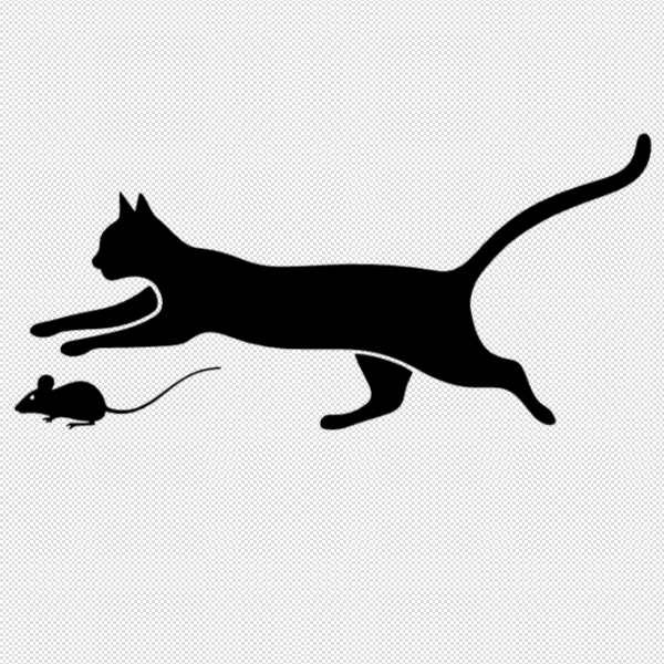 Cat & Mouse decoration 2d v.1