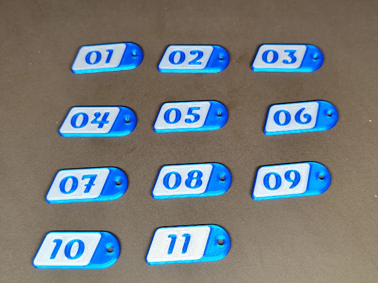 Key ID Tags 01–11 – Multicolor Keychains by Jerry_3D | Download