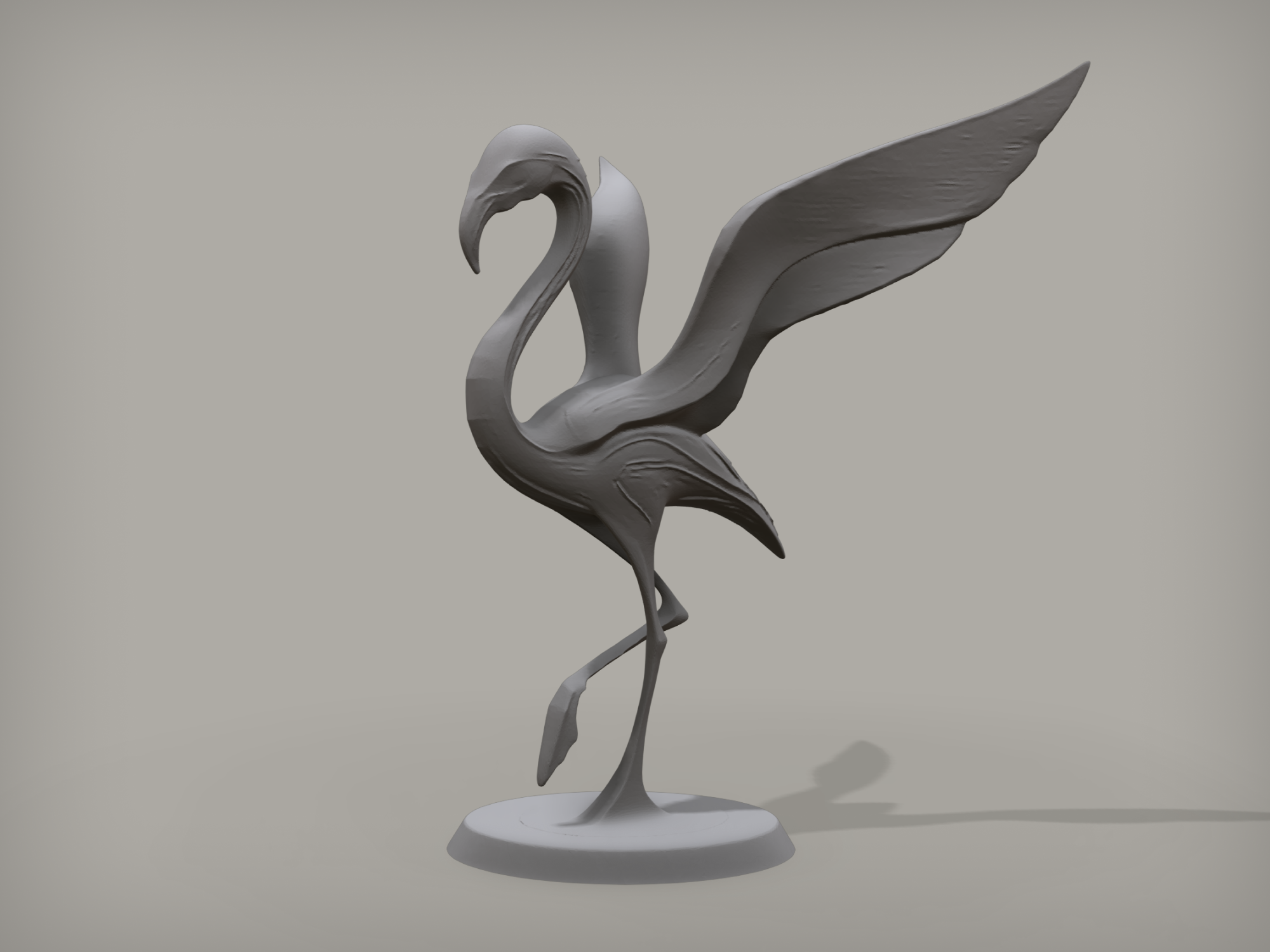 Flamingo Statue