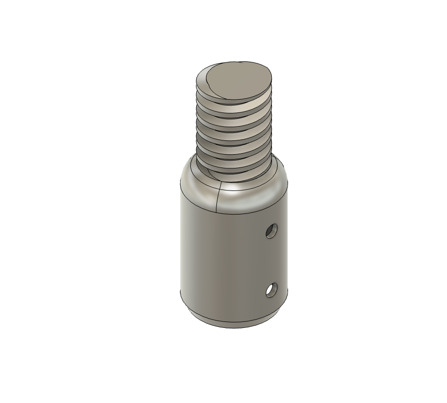 Miniatura 3 do modelo 3D Threaded adapter for broomhandle