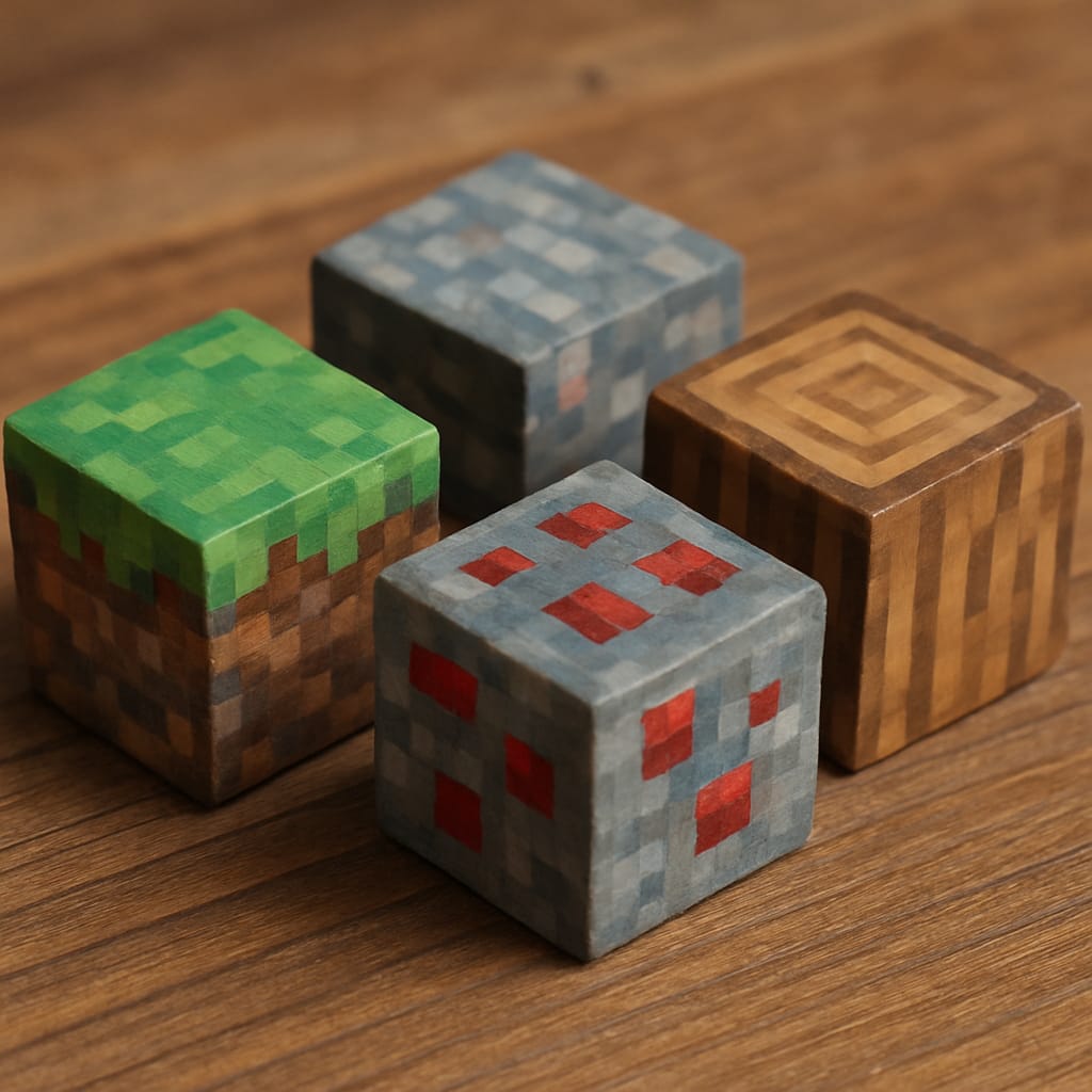 Minecraft Magnetic Block 20x20mm – Magnetic Puzzle or Desk Toy