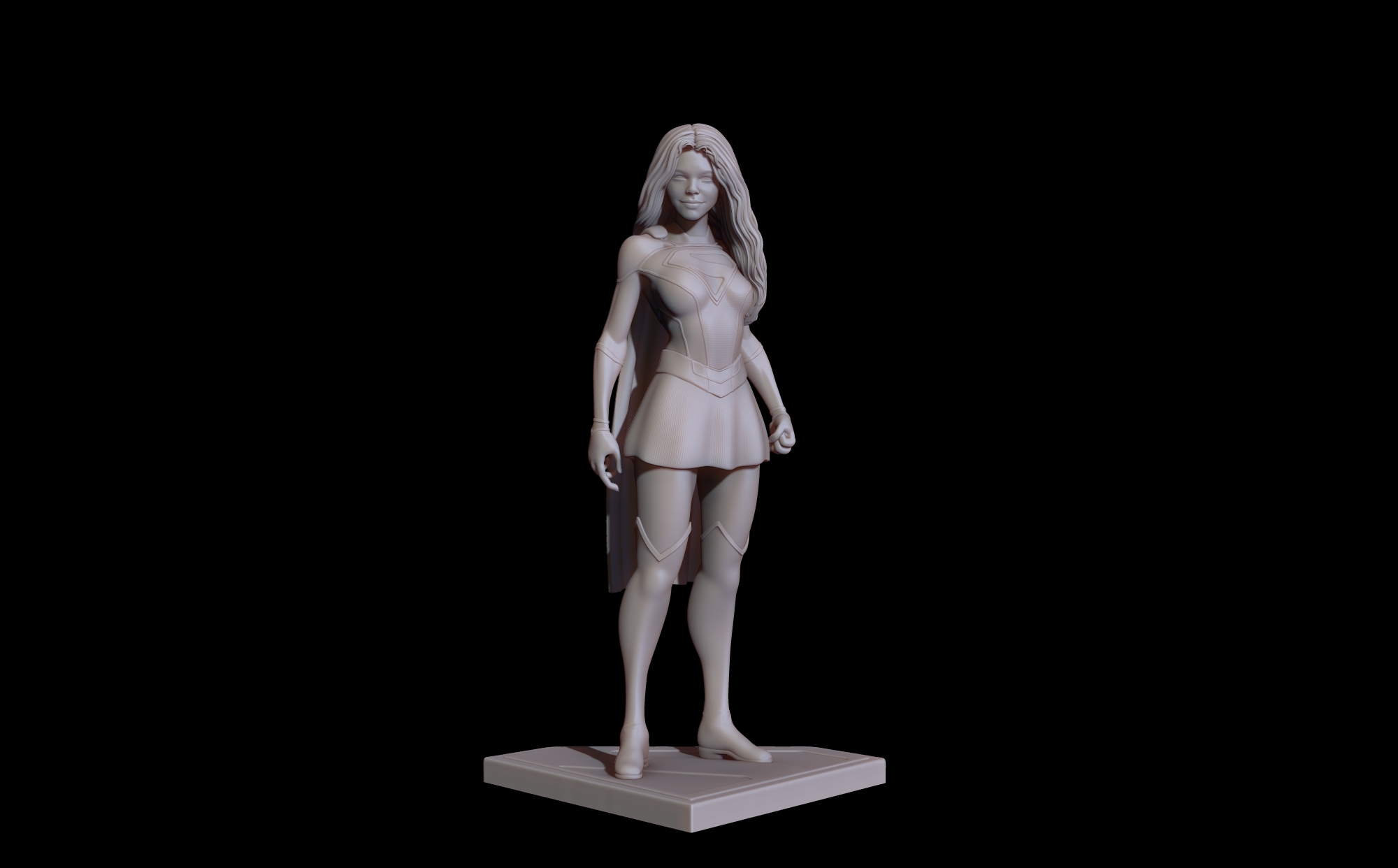 Supergirl Statue STL – DC Superhero Resin Print