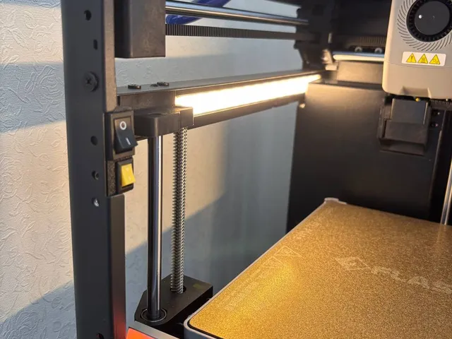 Flashforge AD5X Dual Switch Holder – Left Side Mount (Power / LED / Fan Control)