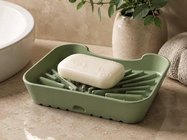 Soap Dish with Optional Drainage Outlet
