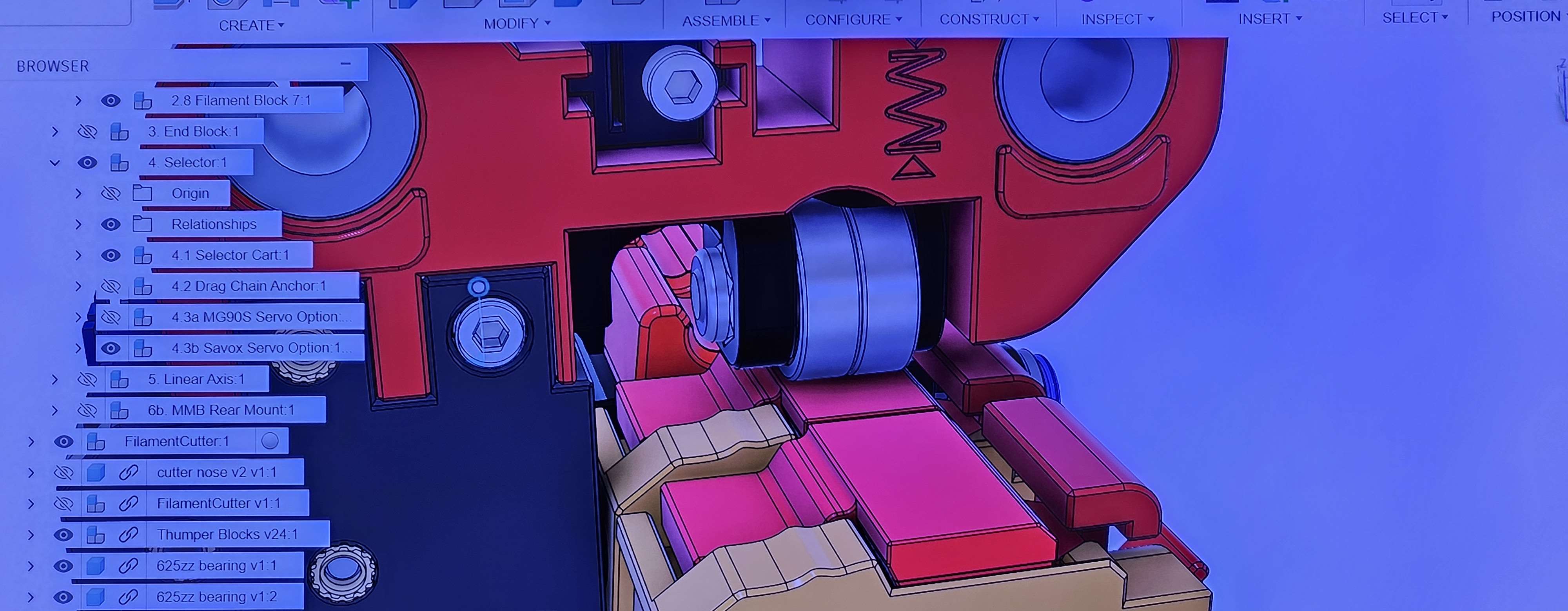 Ercf v2 Thumper block bearing mod 3D model