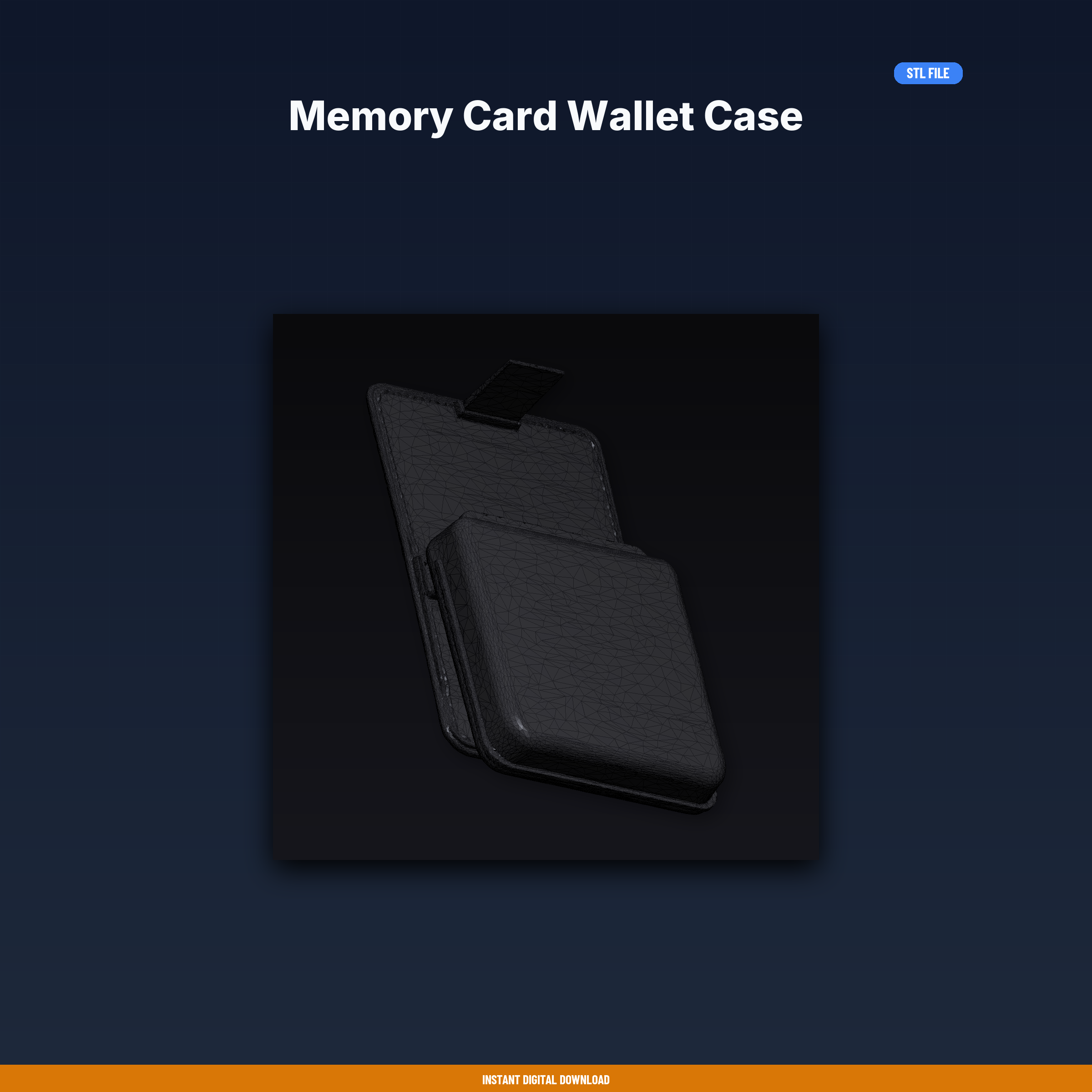Memory Card Wallet Case - 3D Printable STL File
