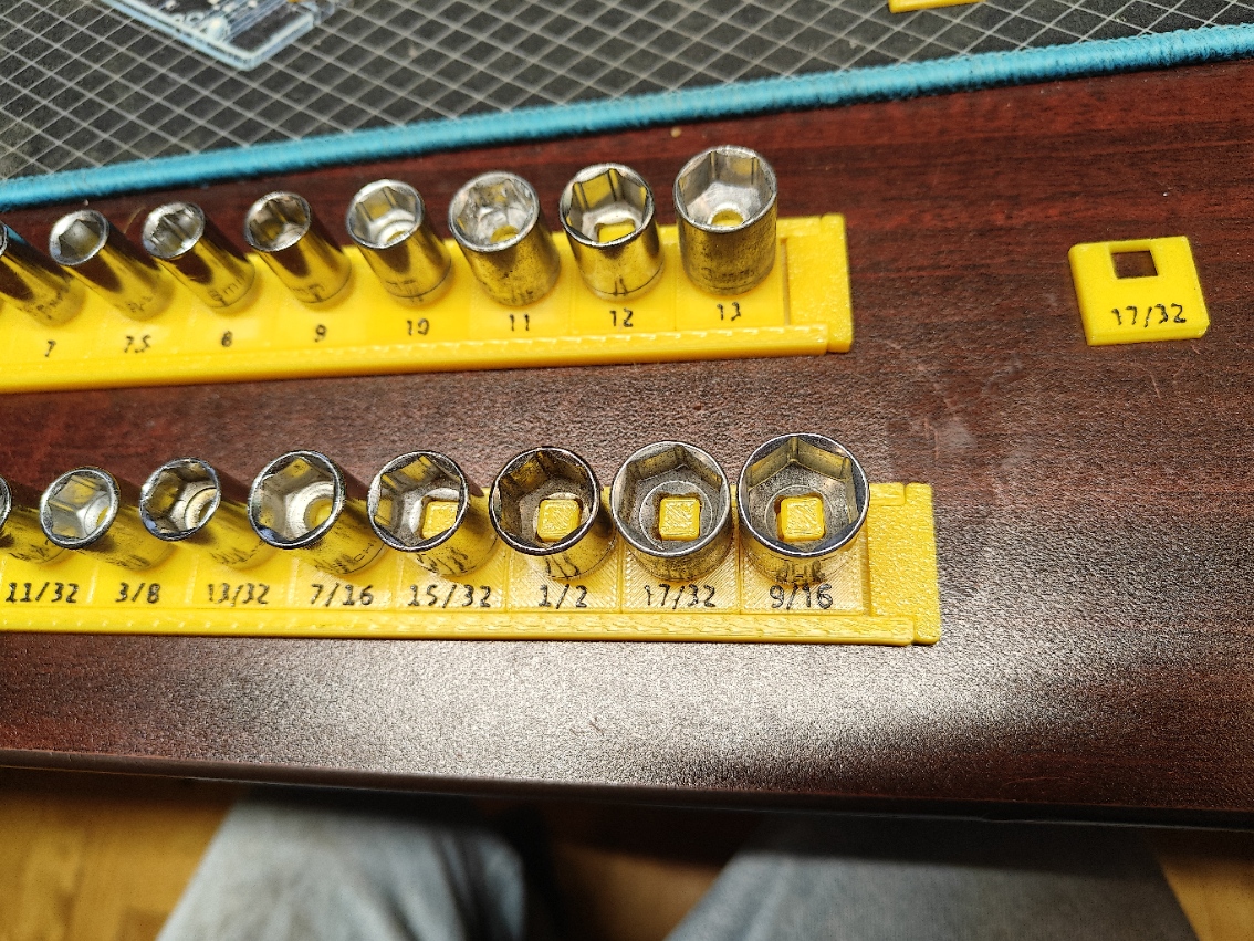 1/4" Drive Socket holder, Metric and SAE