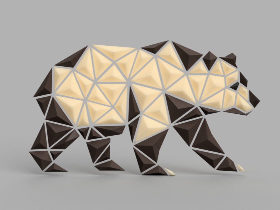 Geometric Bear Wall Art