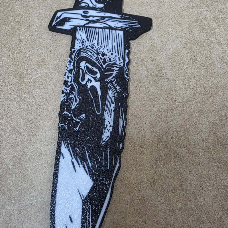 Ghost face Knife, Dagger Graphic Wall Art by 3DToppers | Download free ...