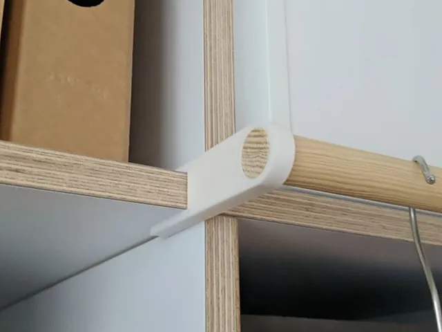 Clothes rail mount for shelving