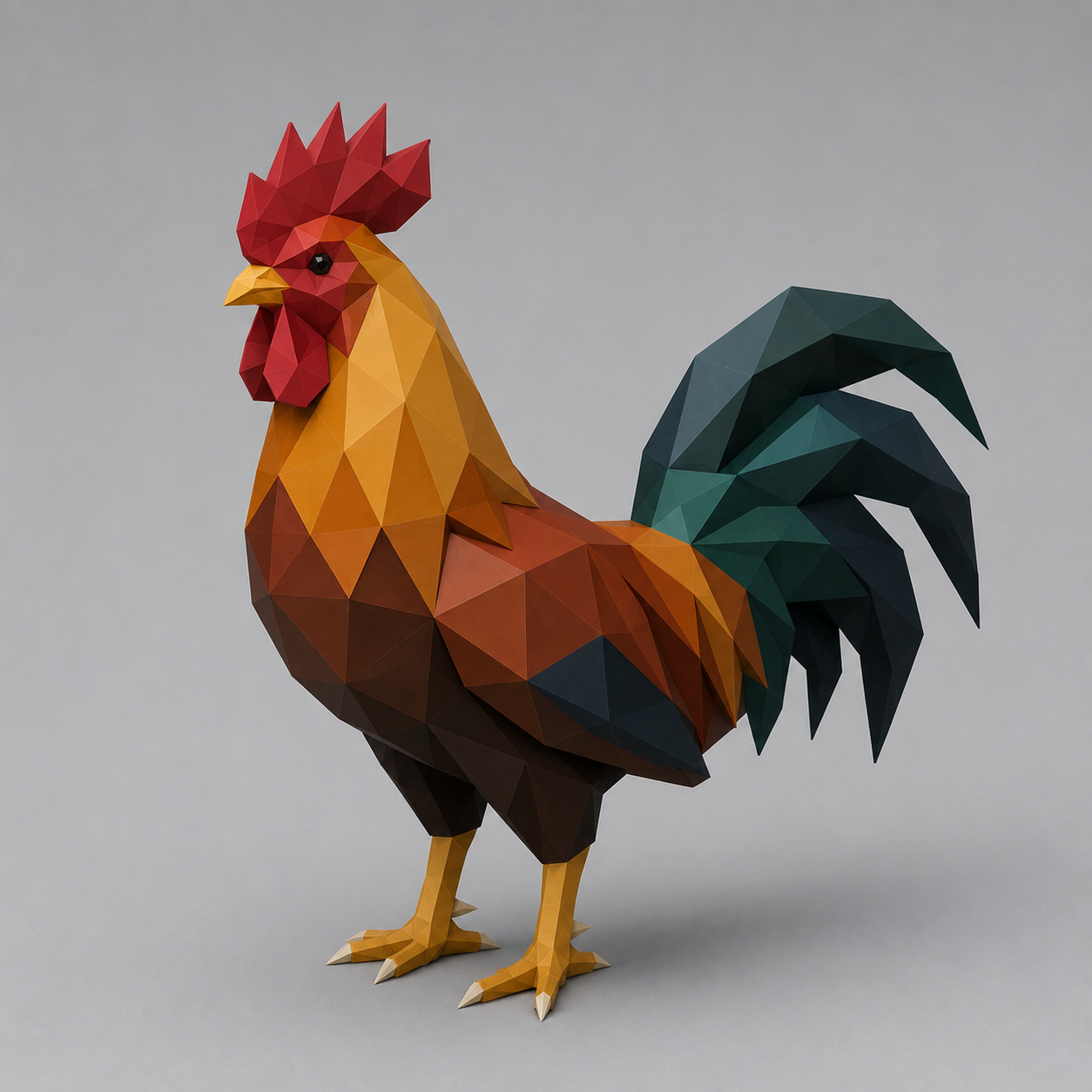 Low Poly Rooster