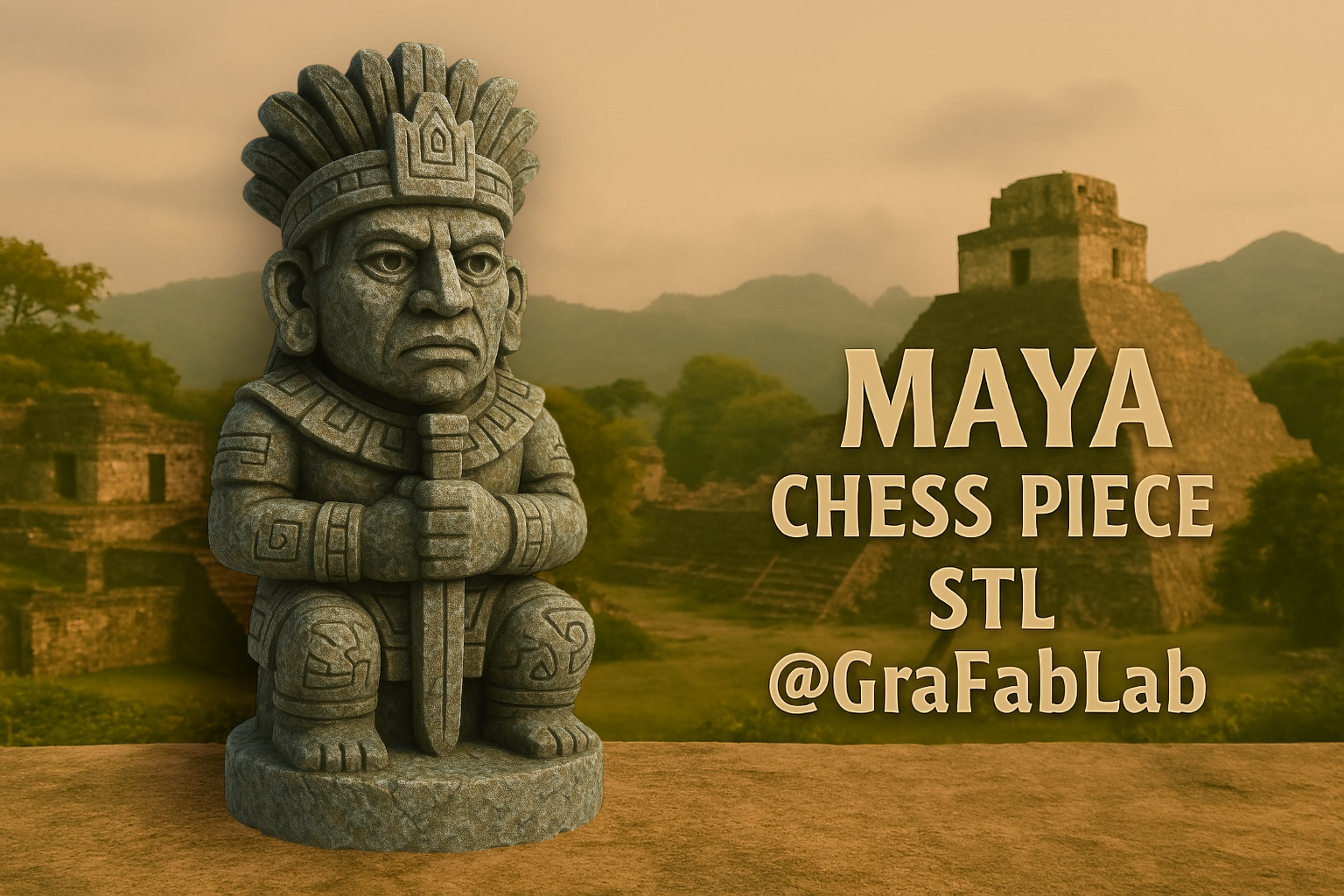 Maya "King" - chess piece