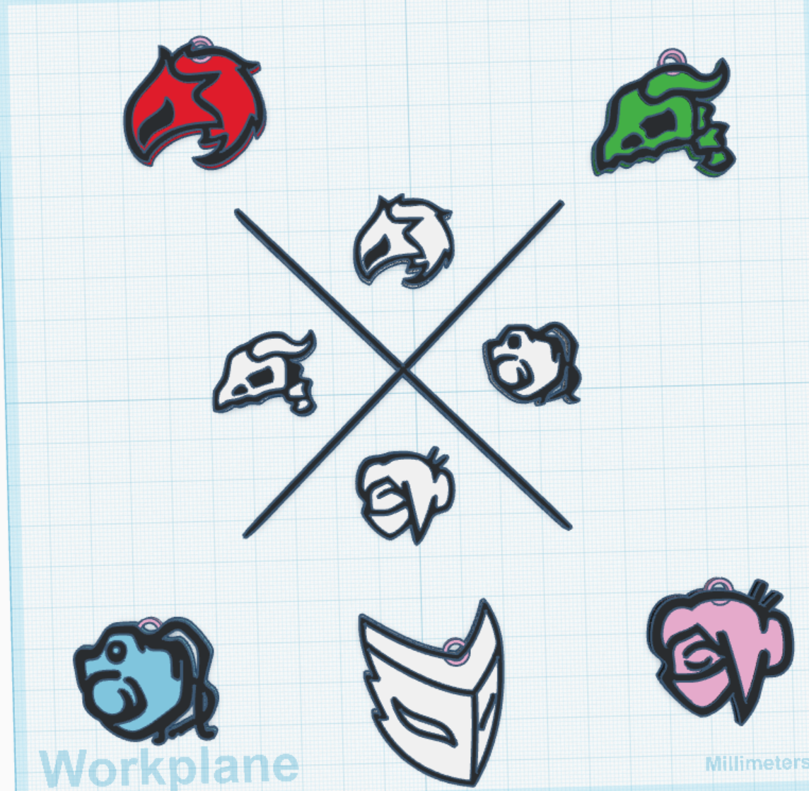 Slay The Spire Hero Logos and KeyChain