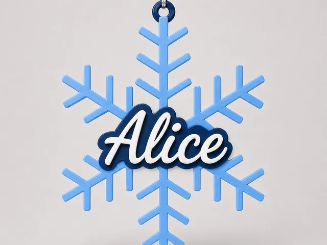 Alice's snowflake name ornament