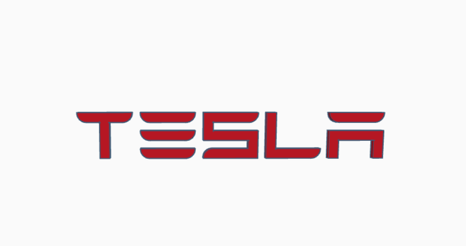 TESLA Letters for ball cap, Sign .etc
