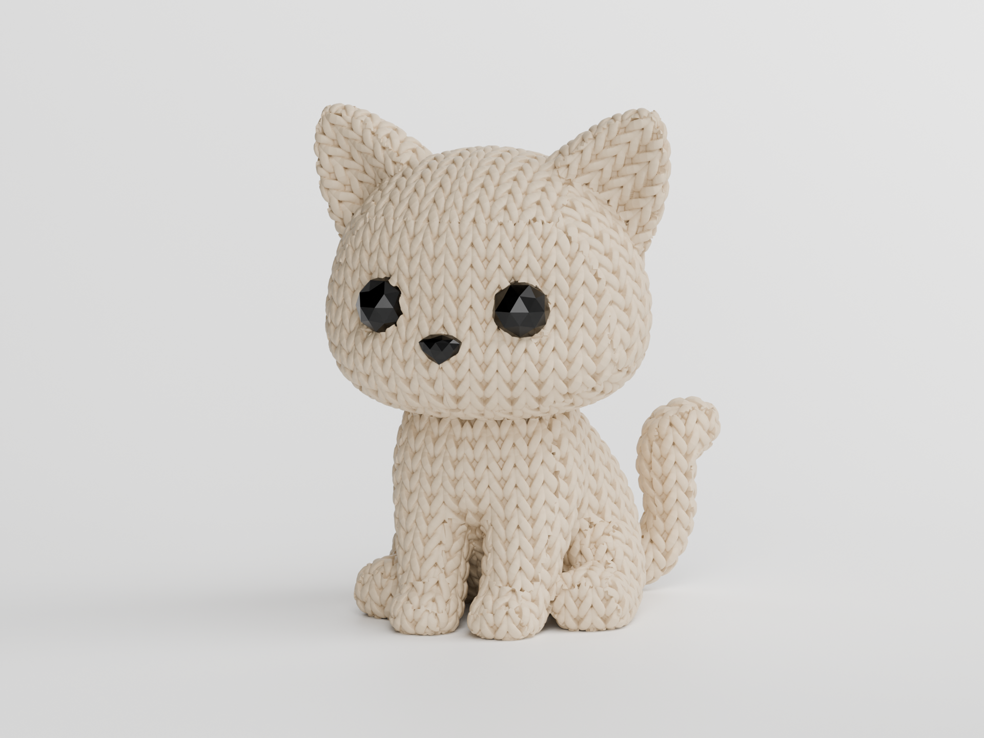 Miniatura 3 do modelo 3D Knitted Cat