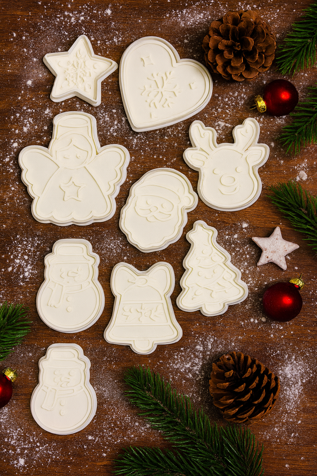 Christmas Cookie Cutter & Stamp Set