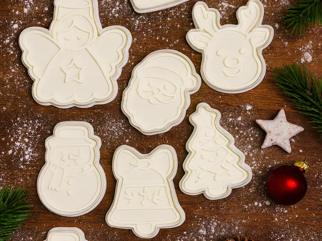 Christmas Cookie Cutter & Stamp Set