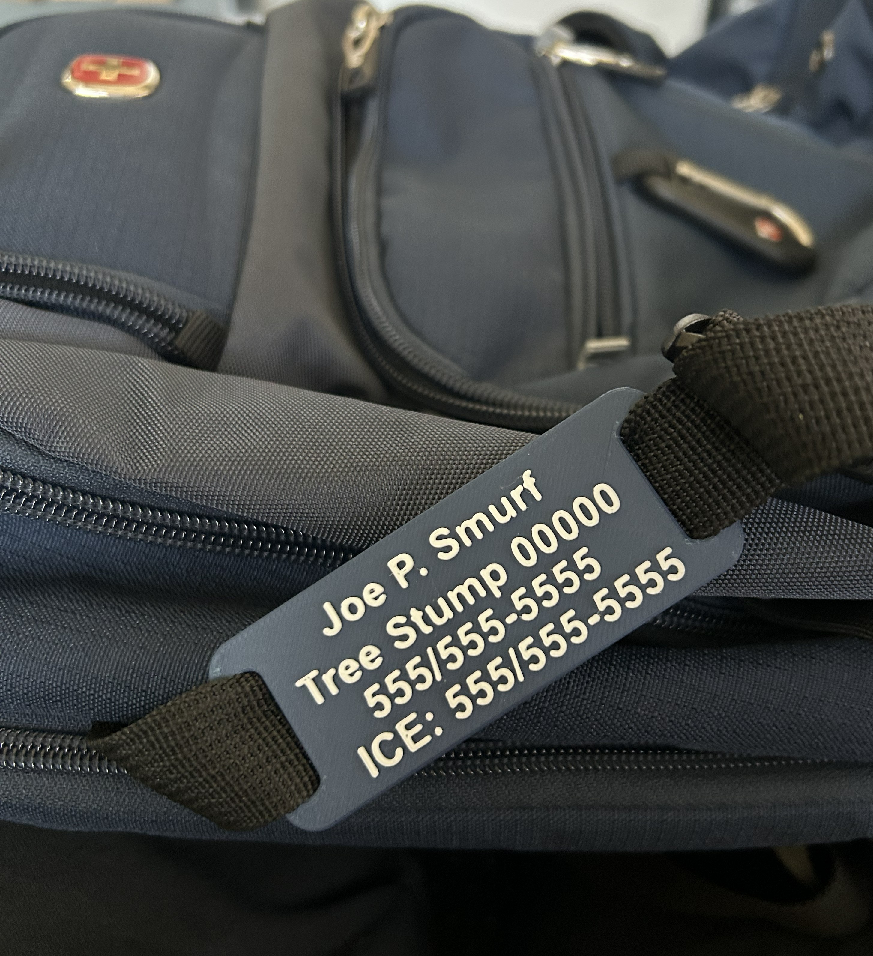 BackPack Emergency tag (FreeCAD Customizable)