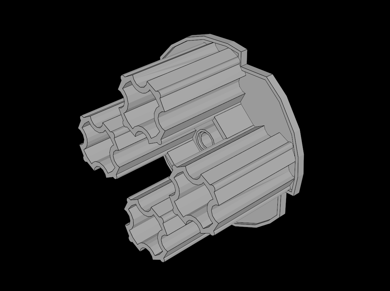 Lego Compatible (59492.dat) Projectile Launcher Foam Dart Launcher Four Barrel