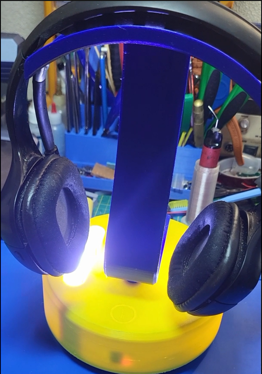 Modular Headphone Stand with LED Lighting