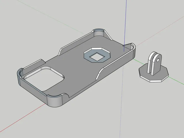 Iphone 15 Pro Case with Removable and Rotatable Action Cam Mount