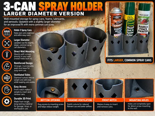 Spray can holder (2 sizes)