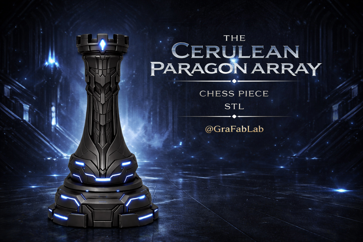 The Cerulean Paragon Array "Rook" - chess piece