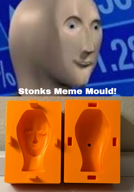 stonks meme silicone mould
