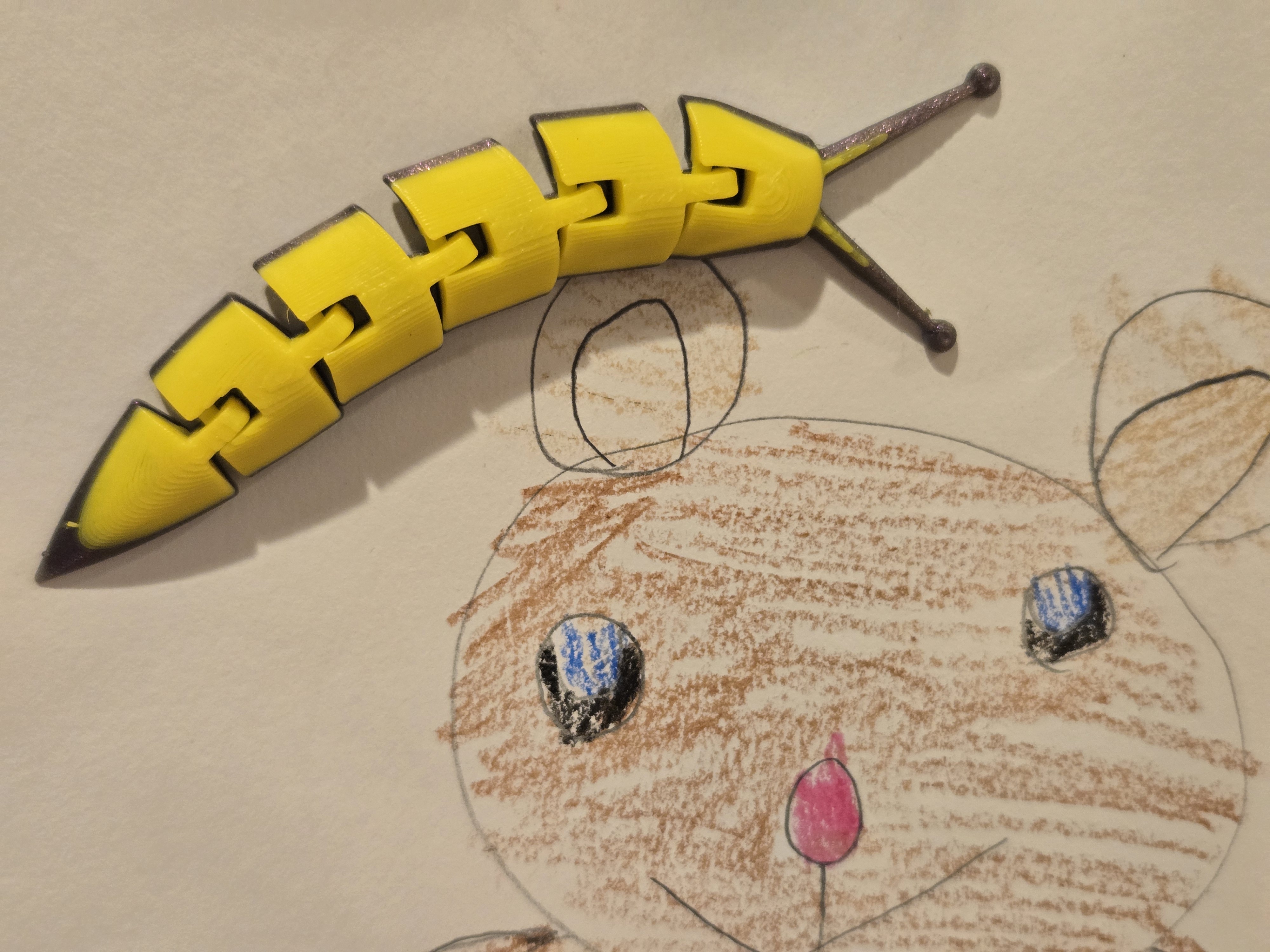 Articulated Fridge Magnet - Slug 5mmx3mm magnets