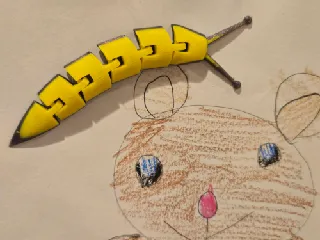 Articulated Fridge Magnet - Slug 5mmx3mm magnets