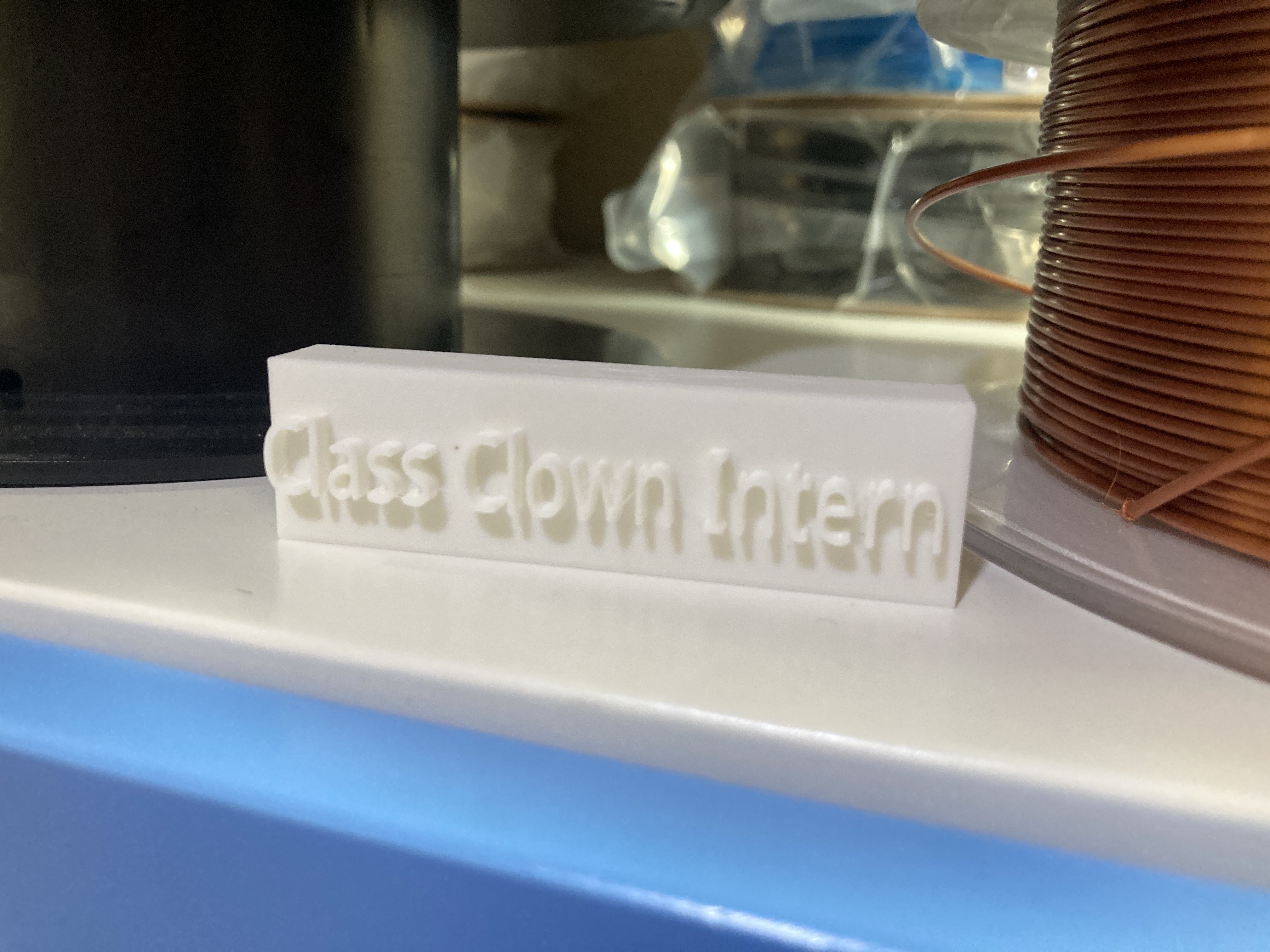 Class Clown Intern nametag